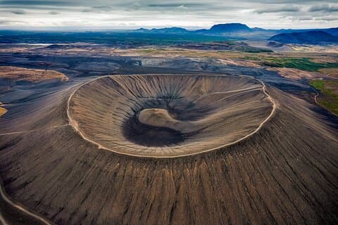 We climb the Crater Mt. Hverfjall