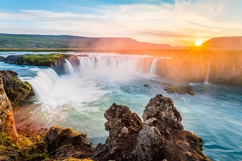 Beautiful Gullfoss waterfall