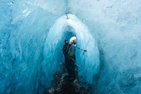 Step inside a world of shimmering blue ice