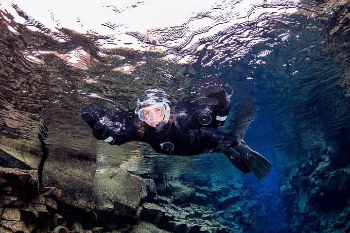 Enjoying the view in Silfra fissure