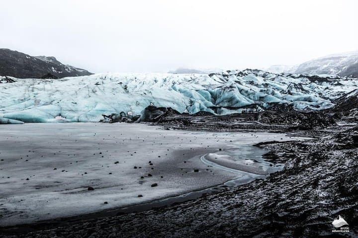 Lagoone Sólheimajökull