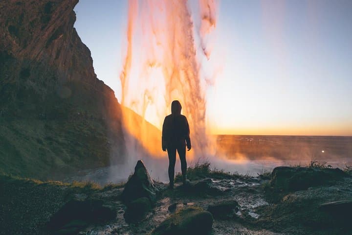 Getting behind Seljalandsfoss gives visitors a unique vantage point on the cascade.