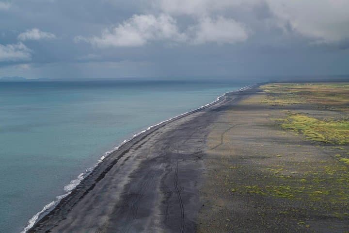 Black sand beach