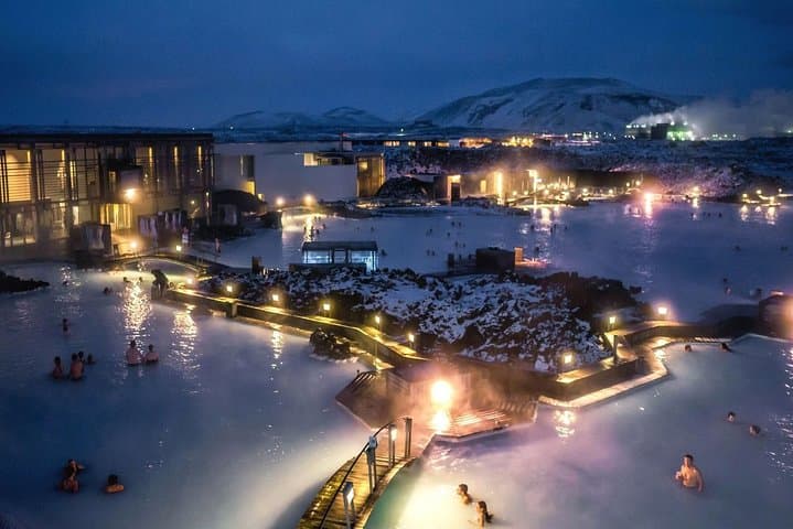 Unique bathing in an Icelandic hot springs at the Blue Lagoon