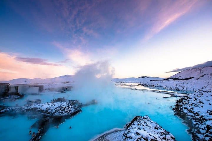 Unique bathing in an Icelandic hot springs at the Blue Lagoon