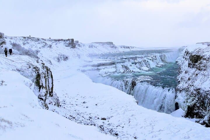 Gullfoss waterfall in winter