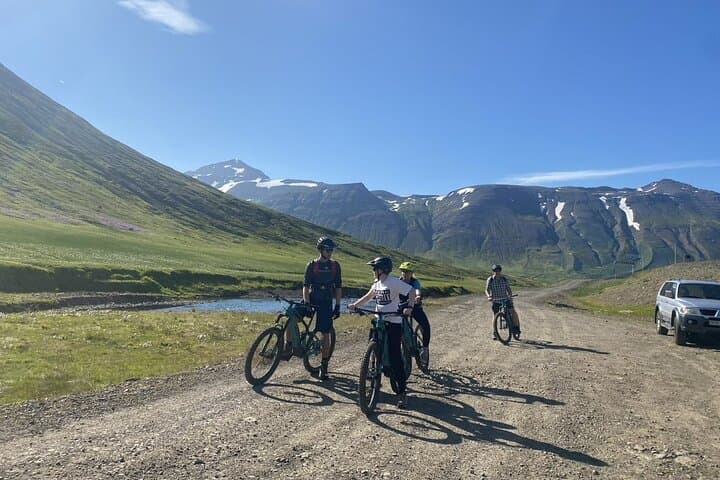 Electric Mountain biking tour in North Iceland