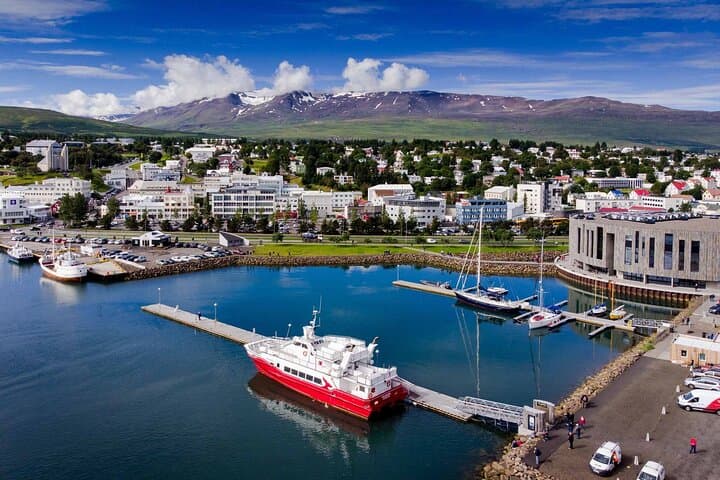 Akureyri is a harbor town