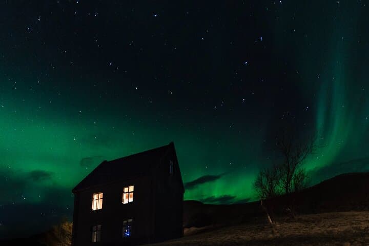 Hvammsvík is the perfect place to watch the northern lights
