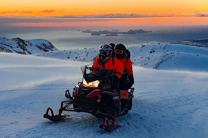 Snowmobiling on Eyjafjallajökull