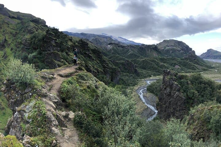 Beautiful hiking trail in Thorsmork