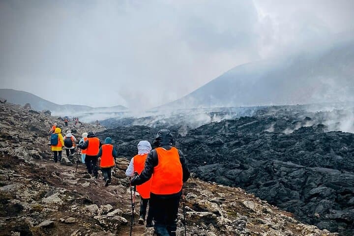 Volcano Hike and Blue Lagoon Admission Tour in Iceland