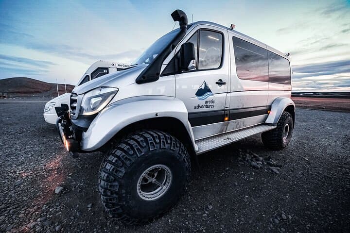 Ride across the rugged terrain in our powerful Super Jeeps for a fun off-road adventure to the ice