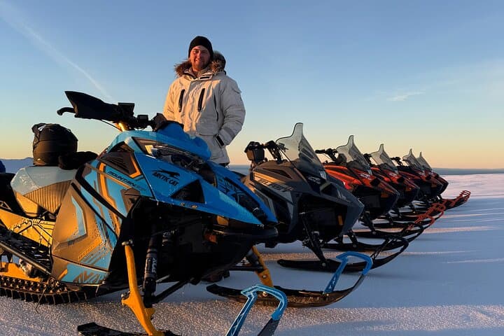 Snowmobile Adventure on Langjökull Glacier with Pickup