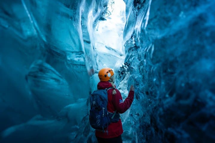 Walk safely through corridors of ancient, frozen water