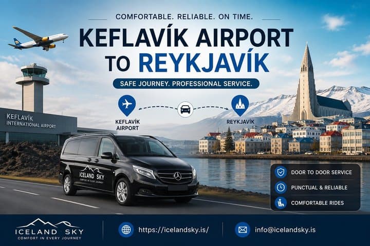 Private Airport Transfer Keflavík Reykjavík and Blue lagoon