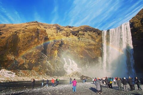 Skógarfoss waterfall at the South Coast