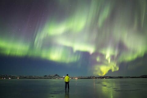 Northern Lights ON lake Mývatn