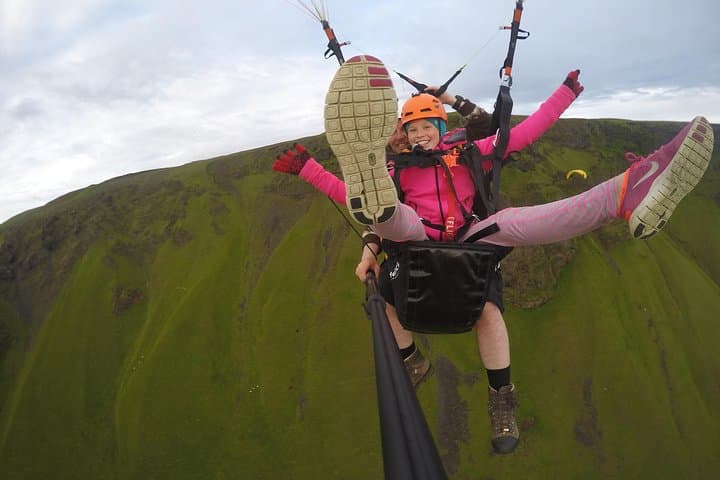 Flying over Black beach.