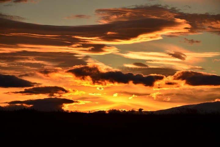 Summer sky after midnight