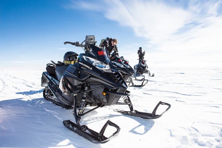 Fast-Paced Glacier Snowmobile Adventure from Gullfoss