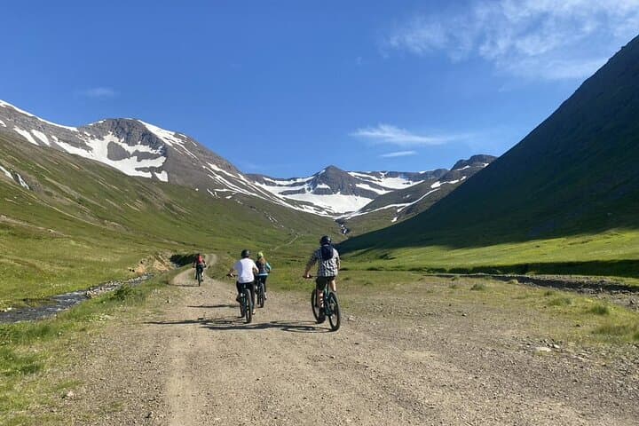 Electric Mountain biking tour in North Iceland
