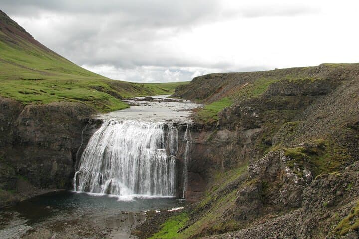 Þórufoss is a beautiful waterfall you will visit during our tour - did you know it was used during the filming of Game of Thrones?