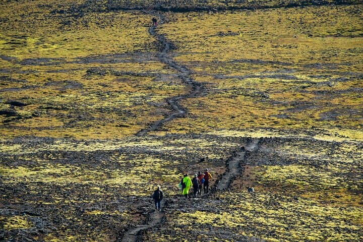 Hiking towards the crater
