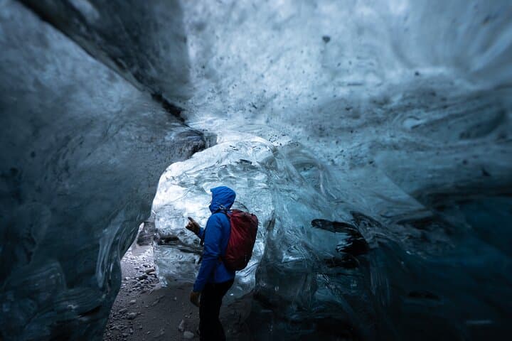 One of the caves in west side of Breiðamerkurjökull, December 2025
