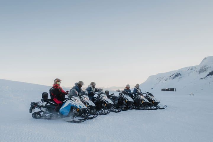 Gullfoss: Langjokull Glacier Ice Cave and Snowmobile Guided Tour