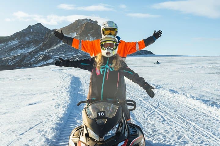 Iceland Golden Circle & Glacier Snowmobiling Guided Experience